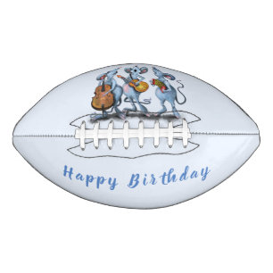 Funny Romantic Mouse Band - Happy Birthday American Football
