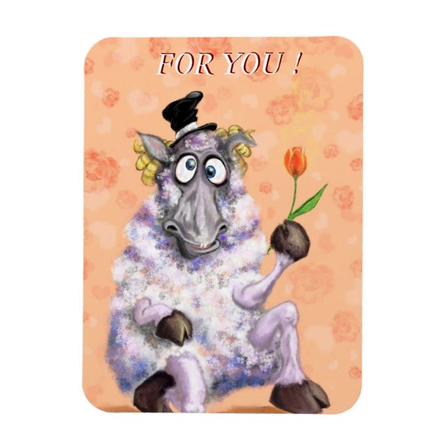 Funny Romantic Ram Magnet (Vertical)