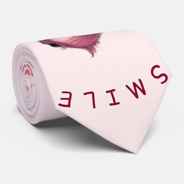 Funny Romantic Sloth - Smile - Add Your Text Tie (Rolled)