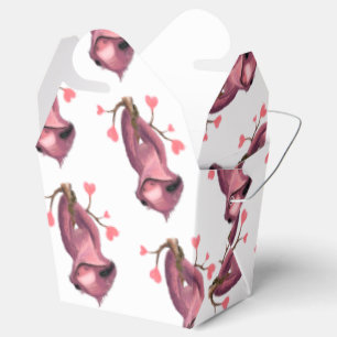 Funny Romantic Sloth Smile Cartoon Animal Drawing  Favour Box