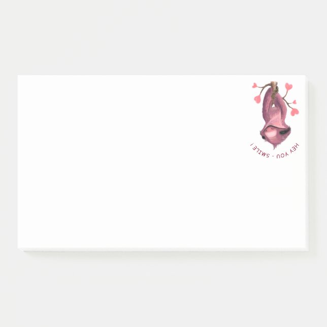 Funny Romantic Sloth Smile Cartoon Animal Drawing  Post-it Notes (Front)