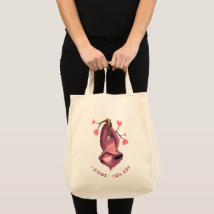 Funny Romantic Sloth Smile Cartoon - Customisable Tote Bag