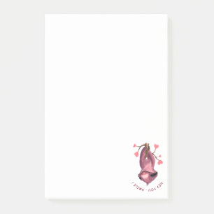 Funny Romantic Sloth Smile Cartoon Drawing - Fun Post-it Notes