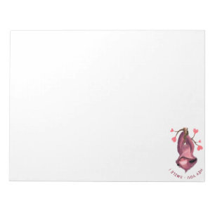 Funny Romantic Sloth Smile Notepad