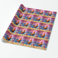 Funny Rooster Chicken Cocktails Tropical Beach Sea