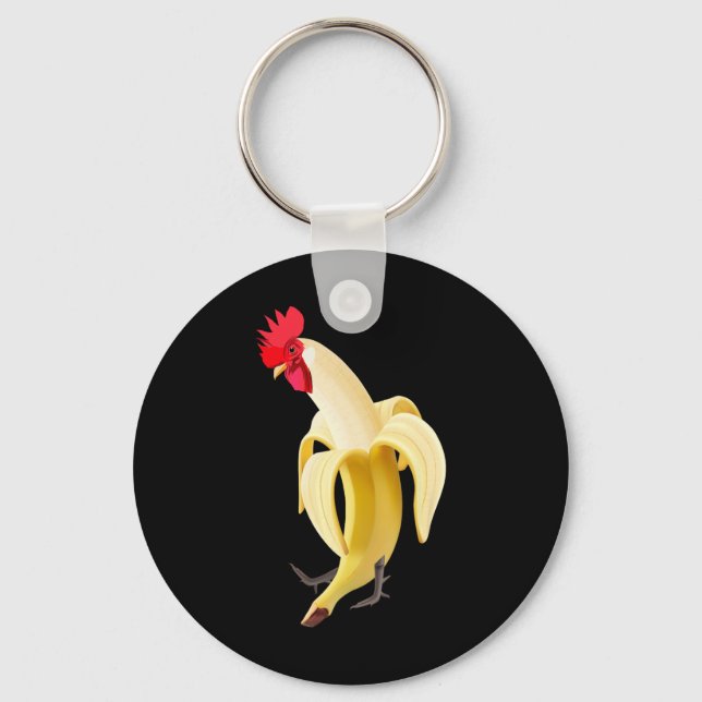 Funny Rooster Erel Chicken In Nana  Key Ring (Front)