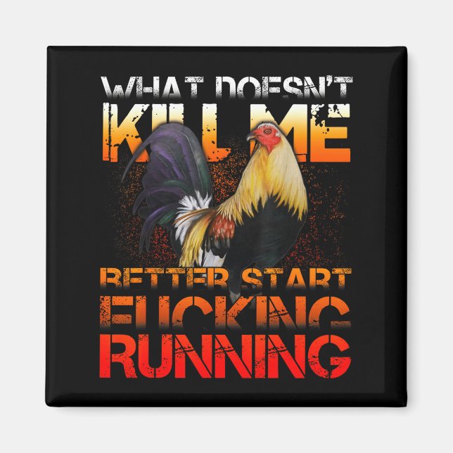 Funny Rooster Fight  Magnet (Front)