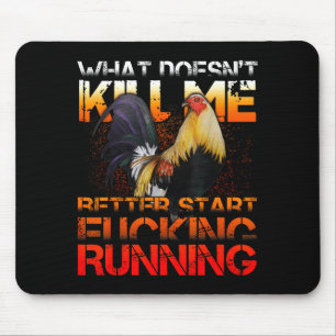 Funny Rooster Fight Mouse Mat