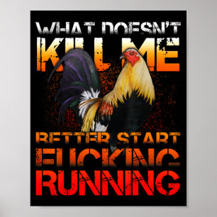 Funny Rooster Fight Poster