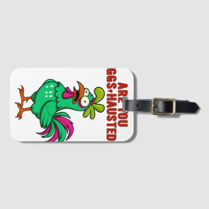 Funny Rooster Meme Luggage Tag