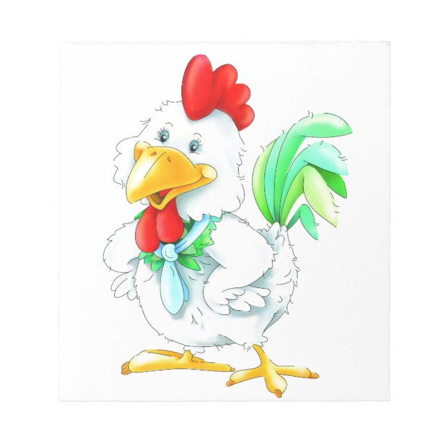 Funny rooster notepad (Front)