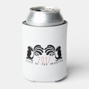Funny Roosters Chinese New Year 2017 Can Cooler