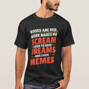 Funny Roses Are Red Poem Retro Programming Humour T-Shirt
