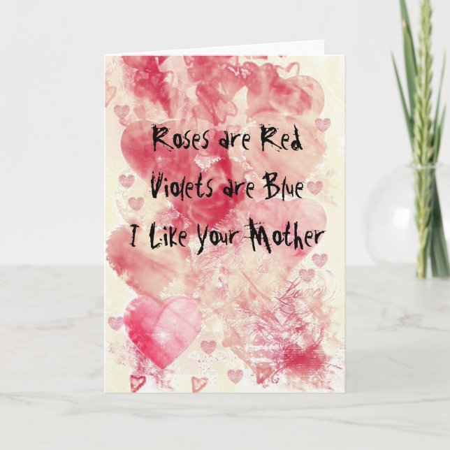 Funny Roses Are Red Valentines Day Card (Front)