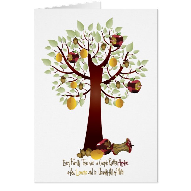 Funny Rotten Apple Family Tree (Front)