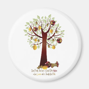Funny Rotten Apple Family Tree Magnet