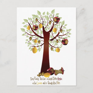 Funny Rotten Apple Family Tree Postcard