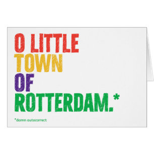Funny “Rotterdam” Autocorrect Christmas Card