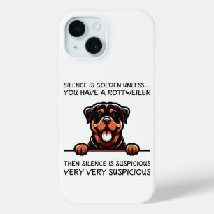 Funny Rottweiler Dog iPhone 15 Case
