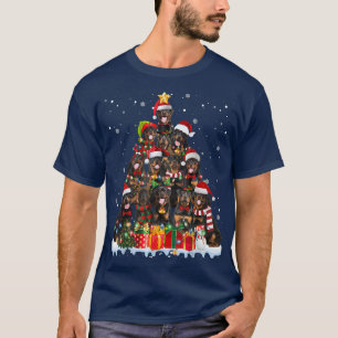 Funny Rottweiler Dog Christmas Tree Xmas Rottie Pe T-Shirt