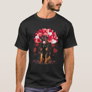 Funny Rottweiler Heart Valentines Day Dog Dad Mum T-Shirt