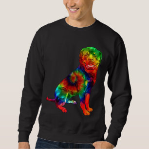 Funny Rottweiler Psychedelic Hippie Rottie Dog Mum Sweatshirt