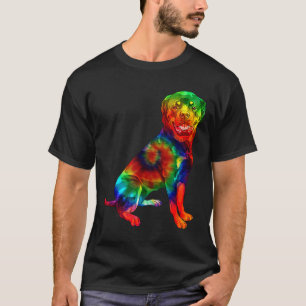 Funny Rottweiler Psychedelic Hippie Rottie Dog Mum T-Shirt