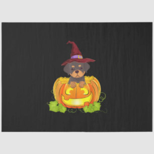 Funny Rottweiler Pumpkin Halloween Costume Lover . Tissue Paper