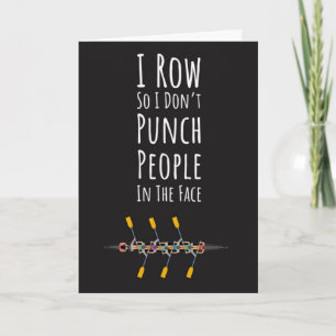 Funny Rower Cards Boat Vintage Rowing Crew Woman