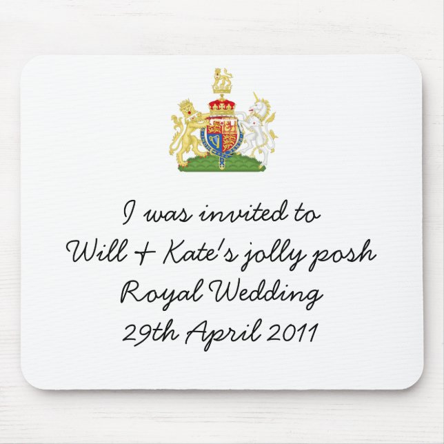 Funny Royal Wedding Apron souvenir mousemat (Front)