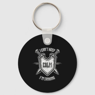 Funny Rpg Gamer I Can't Keep Calm I'm Tanking Men  Key Ring