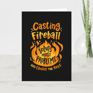 Funny Rpg Gamer Nerdy Casting Firell Solves Most P Card