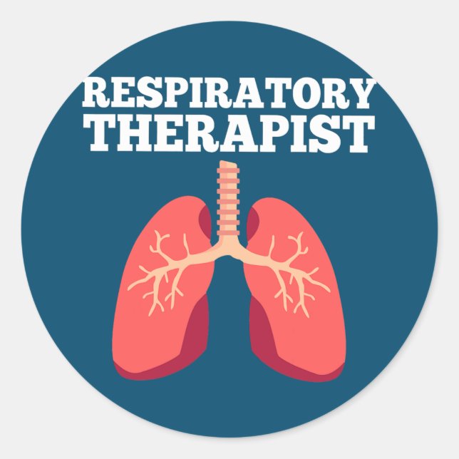 Funny RT Nurse Respiratory Therapist  Classic Round Sticker (Front)