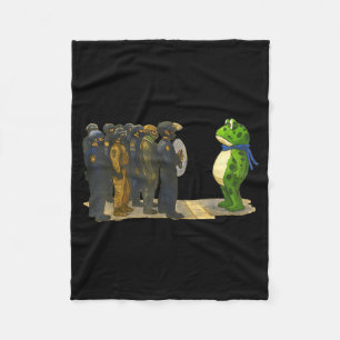 Funny Rtland Frog Shirt Meme Retro Vintage Style G Fleece Blanket