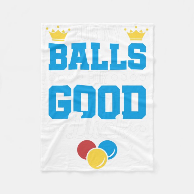 Funny Rub My For Good Luck Billiards Pool Player  Fleece Blanket (Front)
