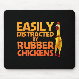 Funny Rubber Chicken Art For Men Women Giant Rubbe Mouse Mat