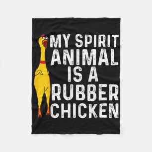 Funny Rubber Chicken Gift Men Women Rubber Chicken Fleece Blanket