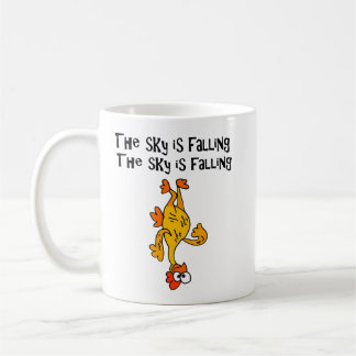 Funny Rubber Chicken Sky is Falling Cartoon Coffee Mug