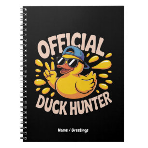 Funny Rubber Duck Hunting Cruise Squad Laughs Notebook