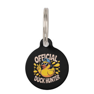 Funny Rubber Duck Hunting Cruise Squad Laughs Pet Tag