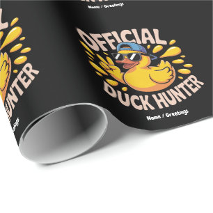 Funny Rubber Duck Hunting Cruise Squad Laughs Wrapping Paper
