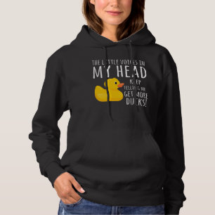 Funny Rubber Duck Little Voices in my Head Hoodie