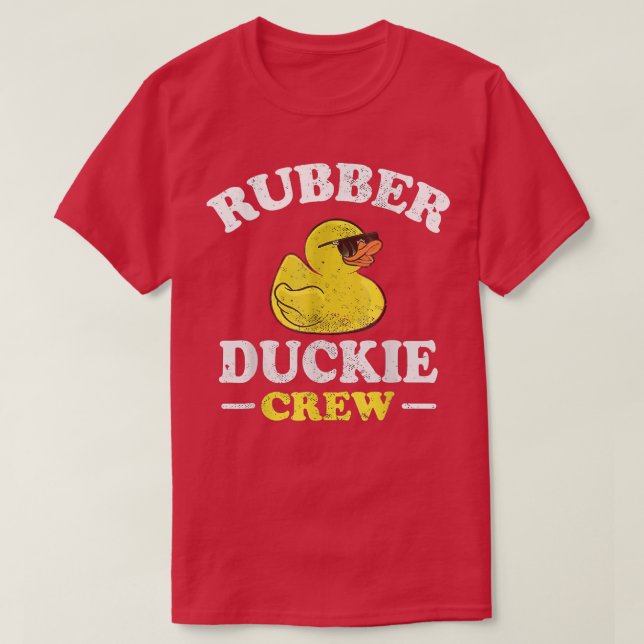Funny Rubber Duck Yellow Duckie Crew Bath Ducks Du T-Shirt (Design Front)