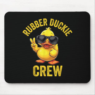 Funny Rubber Duckie Crew Cruise Rubber Duck Mouse Mat