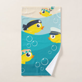 Funny Rubber Duckie Sea Beach Baby  Hand Towel