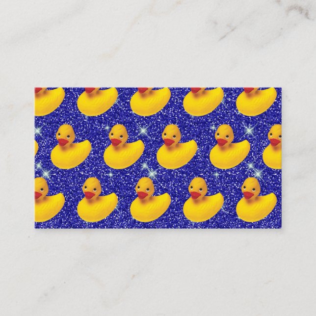 Funny Rubber Ducks Yellow Duckie Farm Animal Lover Business Card (Front)