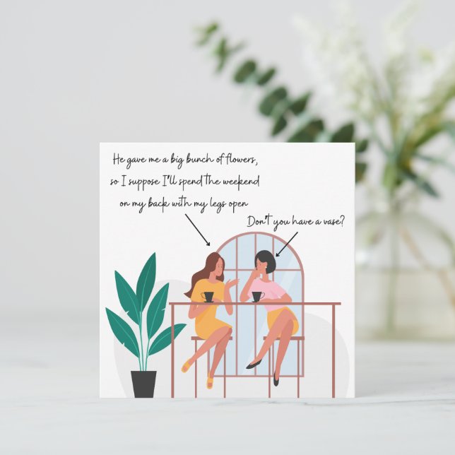 Funny Rude Birthday Card Friendship Female Friend  (Standing Front)