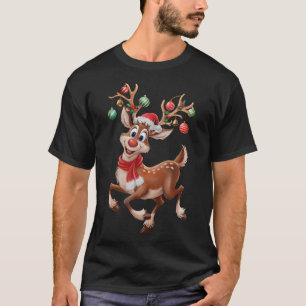 Funny Rudolph The Red Nose Reindeer For Kids Chri T-Shirt