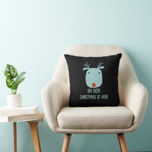 Funny Rudolph the Red-Nosed Reindeer Christmas Cushion