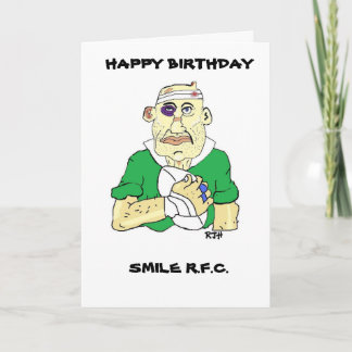 FUNNY RUGBY BIRTHDAY CARD